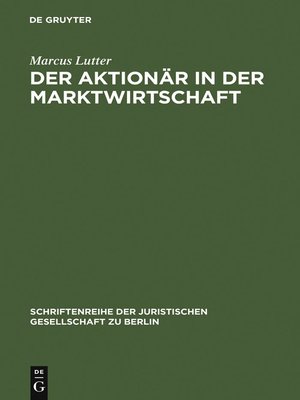 cover image of Der Aktionär in der Marktwirtschaft